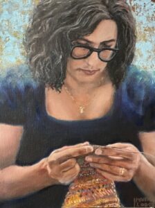 Woman Knitting
