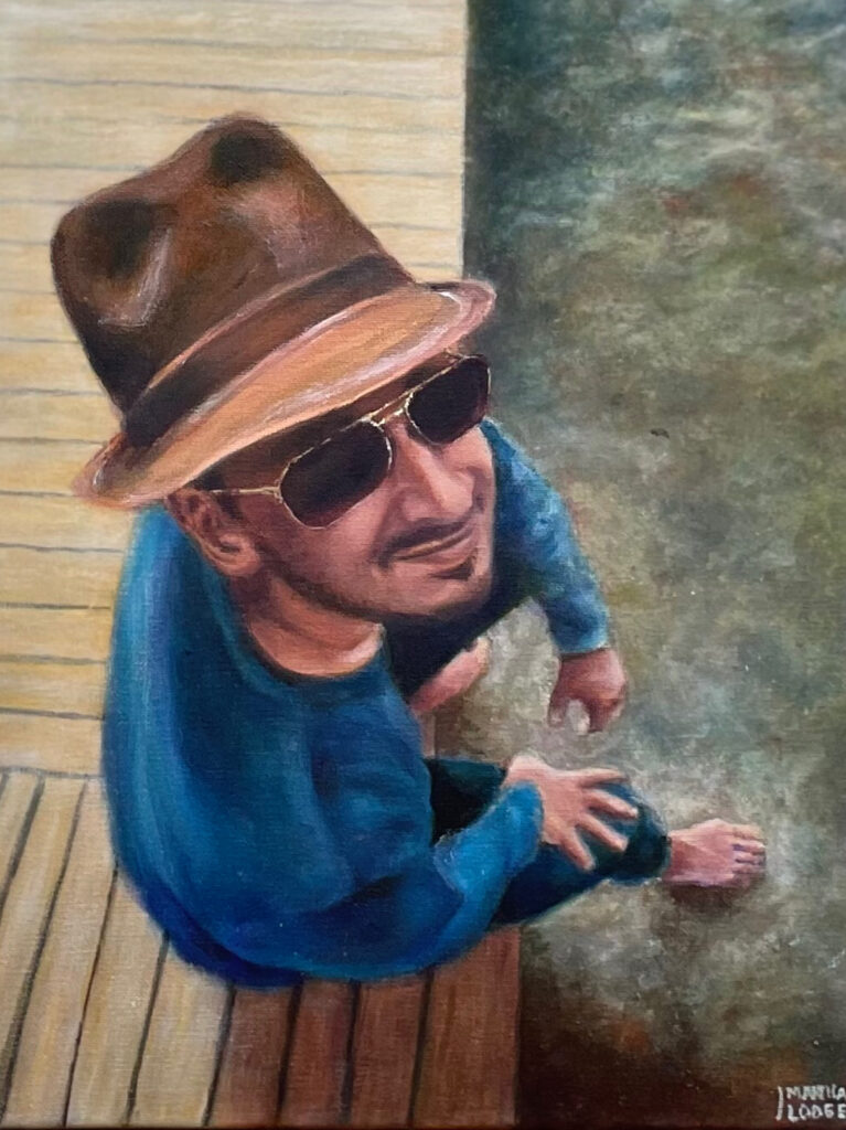 Portrait in oil of Tarek.