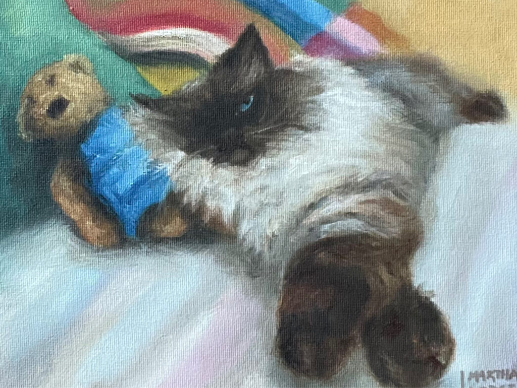 Portrait in oil of Hamish.