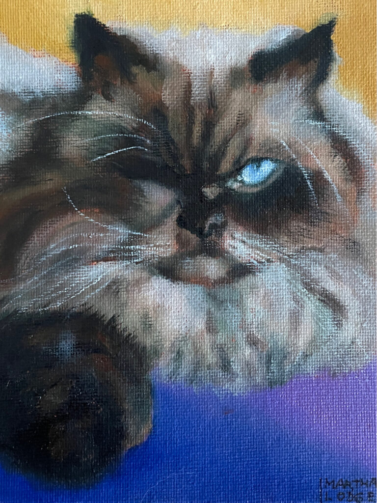 Portrait in oil of Hamish.